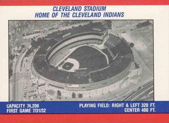 1988 Fleer - Team Stickers #NNO Cleveland Indians Back