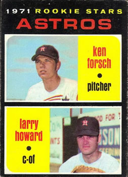 1971 Topps #102 Astros 1971 Rookie Stars (Ken Forsch / Larry Howard) Front