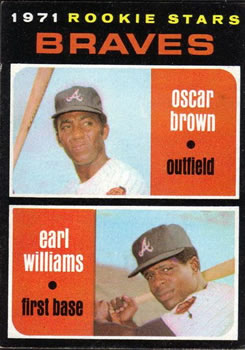 1971 Topps #52 Braves 1971 Rookie Stars (Oscar Brown / Earl Williams) Front