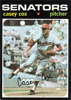 1971 Topps #82 Casey Cox Front