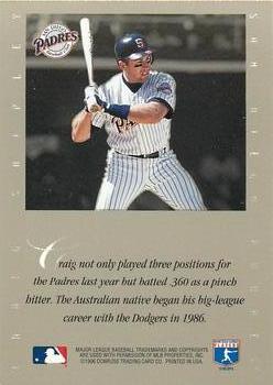 1996 Leaf Signature Series - Extended Series Autographs #NNO Craig Shipley Back