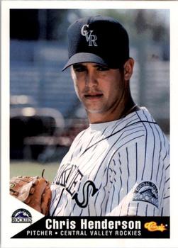 1994 Classic Best Central Valley Rockies #9 Chris Henderson Front