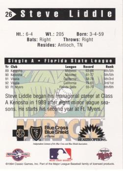 1994 Classic Best Fort Myers Miracle #26 Steve Liddle Back