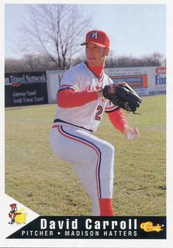 1994 Classic Best Madison Hatters #4 David Carroll Front