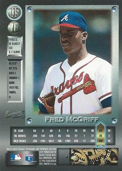 1996 Metal Universe #135 Fred McGriff Back