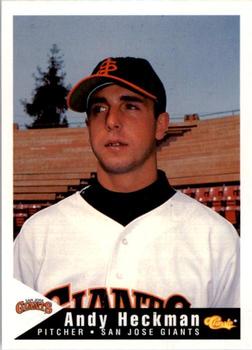 1994 Classic Best San Jose Giants #9 Andy Heckman Front