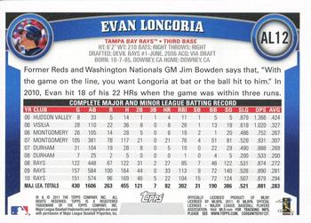 2011 Topps American League All-Stars #AL12 Evan Longoria Back