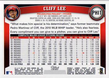 2011 Topps Philadelphia Phillies #PHI1 Cliff Lee Back