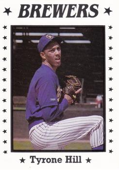 1991 Sport Pro Helena Brewers #8 Tyrone Hill Front