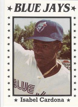 1991 Sport Pro Medicine Hat Blue Jays #11 Isbel Cardona Front