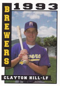 1993 Sport Pro Helena Brewers #7 Clayton Hill Front