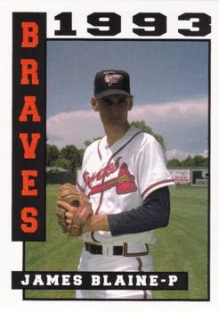 1993 Sport Pro Idaho Falls Braves #16 James Blaine Front