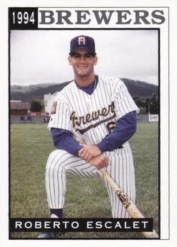 1994 Sport Pro Helena Brewers #1 Roberto Escalet Front