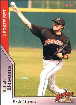 2008 Choice Buffalo Bisons Update #10 Jeff Stevens Front