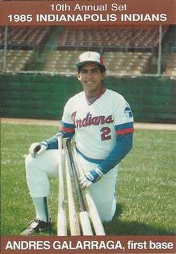 1985 Indianapolis Indians #3 Andres Galarraga Front