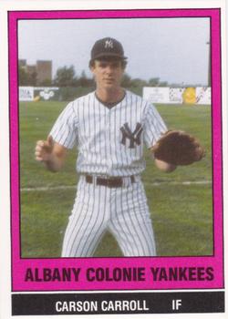 1986 TCMA Albany-Colonie Yankees #3 Carson Carroll Front