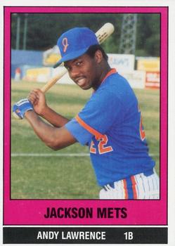 1986 TCMA Jackson Mets #16 Andy Lawrence Front