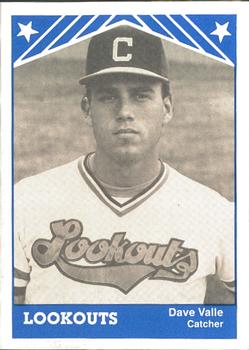 1983 TCMA Chattanooga Lookouts #26 Dave Valle Front