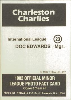 1982 TCMA Charleston Charlies #23 Doc Edwards Back