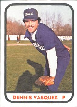 1981 TCMA Glens Falls White Sox #7 Dennis Vasquez Front