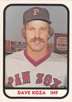 1981 TCMA Pawtucket Red Sox #16 Dave Koza Front