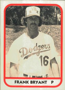 1981 TCMA Vero Beach Dodgers #3 Frank Bryant Front