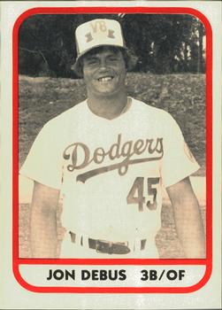 1981 TCMA Vero Beach Dodgers #4 Jon Debus Front