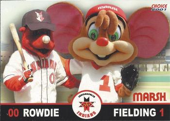 2001 Choice Indianapolis Indians #01 Rowdie / Fielding the Mouse Front