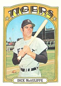 1972 Topps #725 Dick McAuliffe Front