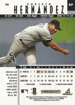 1997 New Pinnacle #46 Roberto Hernandez Back