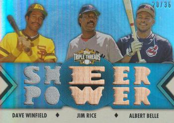 2012 Topps Triple Threads - Relic Combos #TTRC-15 Dave Winfield / Jim Rice / Albert Belle Front