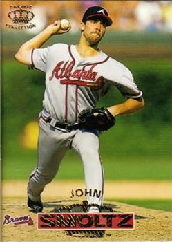 1996 Pacific Crown Collection #10 John Smoltz Front