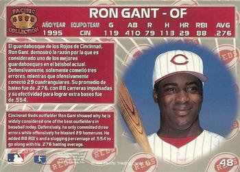 1996 Pacific Crown Collection #48 Ron Gant Back