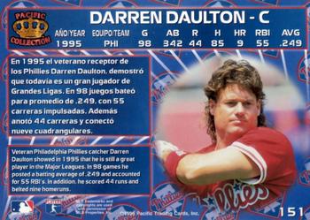 1996 Pacific Crown Collection #151 Darren Daulton Back