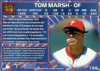 1996 Pacific Crown Collection #156 Tom Marsh Back