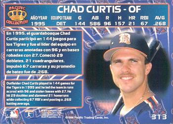 1996 Pacific Crown Collection #313 Chad Curtis Back
