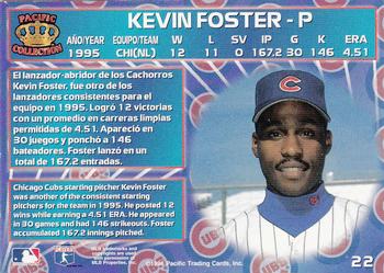 1996 Pacific Crown Collection #22 Kevin Foster Back