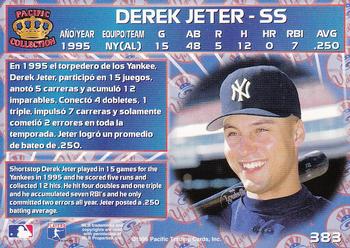 1996 Pacific Crown Collection #383 Derek Jeter Back
