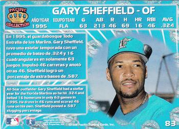 1996 Pacific Crown Collection #83 Gary Sheffield Back