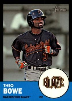2012 Topps Heritage Minor League - Black #85 Theo Bowe Front