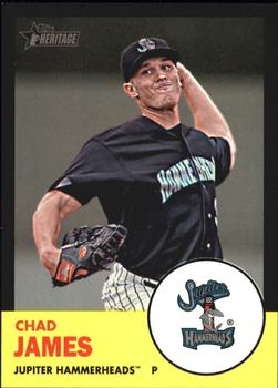 2012 Topps Heritage Minor League - Black #174 Chad James Front