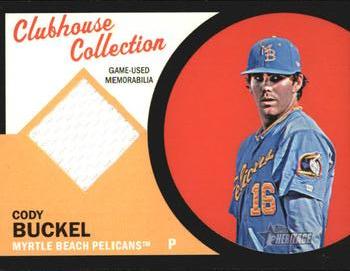 2012 Topps Heritage Minor League - Clubhouse Collection Relics Black #CCR-CBU Cody Buckel Front