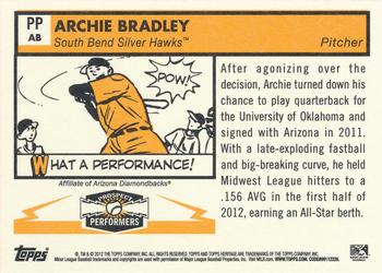 2012 Topps Heritage Minor League - Prospect Performers #PPAB Archie Bradley Back