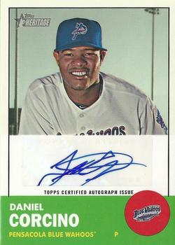 2012 Topps Heritage Minor League - Real One Autographs #ROA-DC Daniel Corcino Front