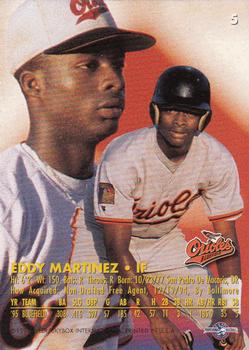 1996 Fleer Excel #5 Eddy Martinez Back