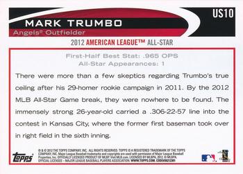 2012 Topps Update #US10 Mark Trumbo Back
