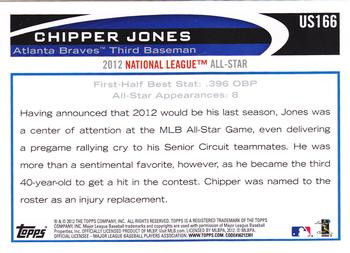 2012 Topps Update #US166 Chipper Jones Back