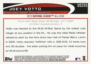 2012 Topps Update #US255 Joey Votto Back
