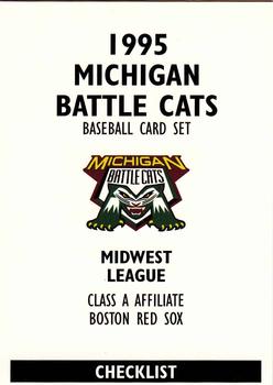 1995 Michigan Battle Cats #NNO Cover Front