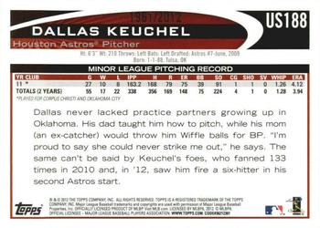 2012 Topps Update - Gold #US188 Dallas Keuchel Back